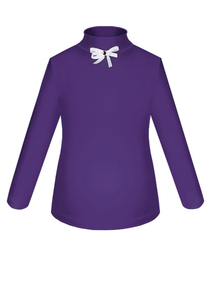Фиолетовая школьная водолазка (блузка) для девочки