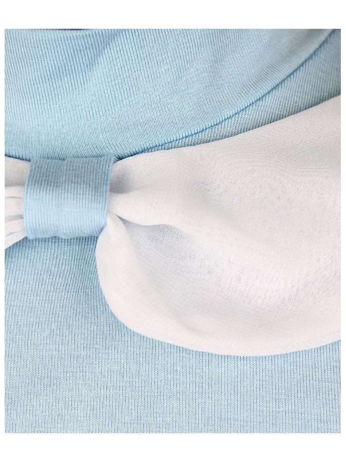 Голубая водолазка (блузка) для девочки школьная