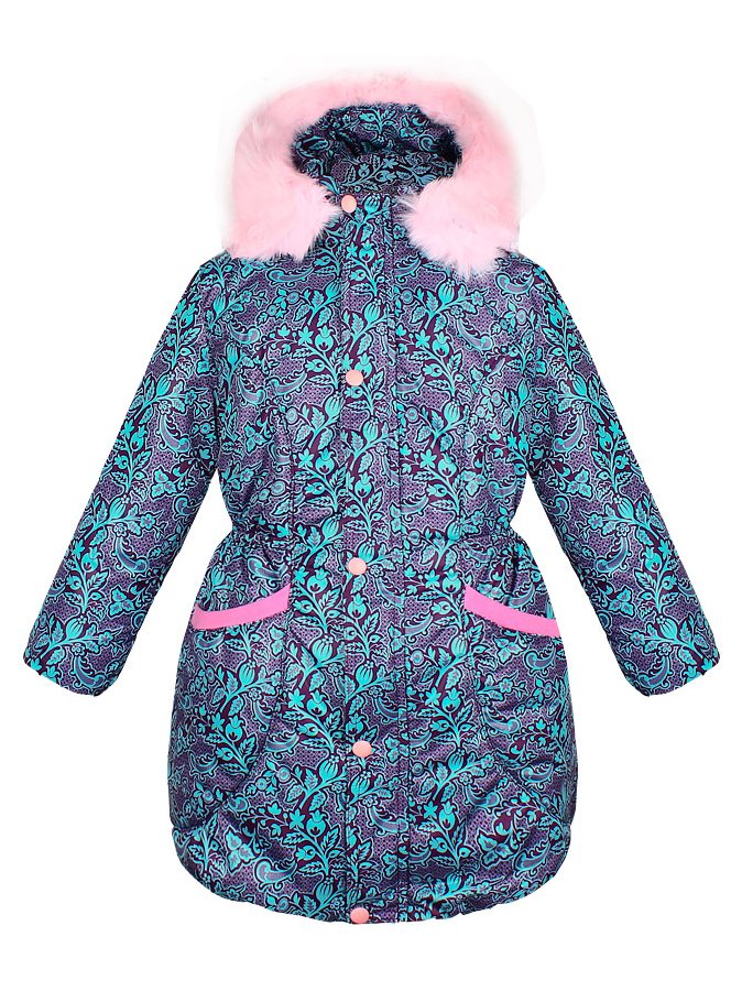 Тёплая фиолетовая куртка для девочки