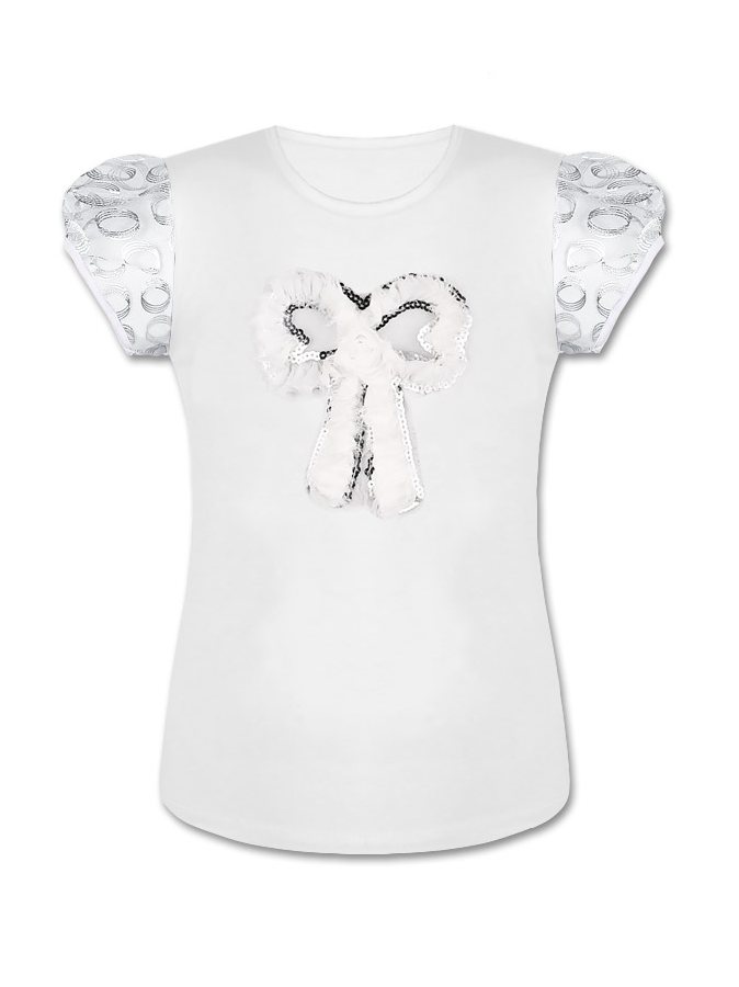 Белая футболка (блузка) для девочки