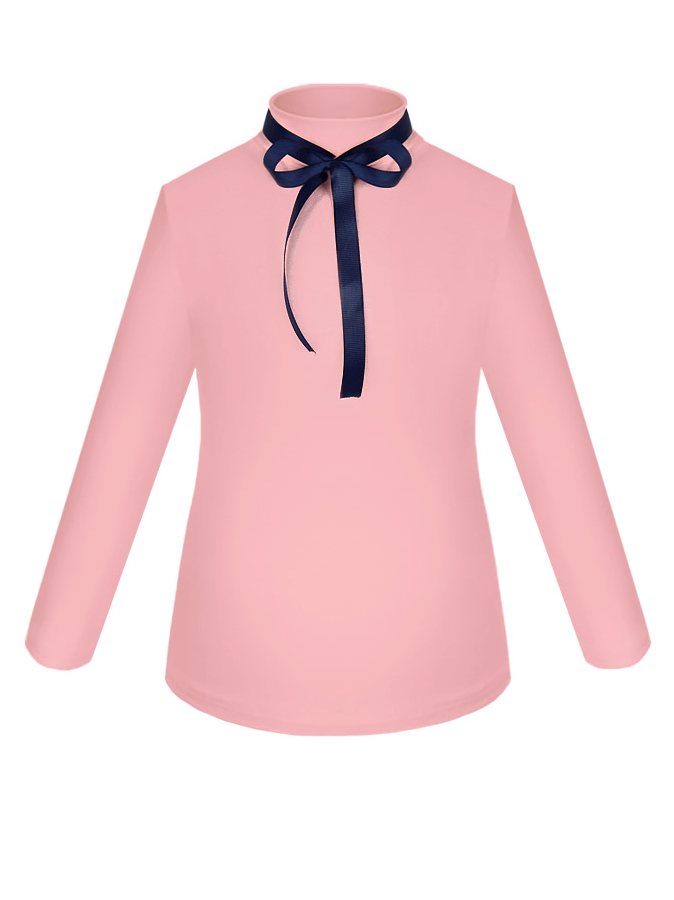 Школьная розовая водолазка (блузка) для девочки