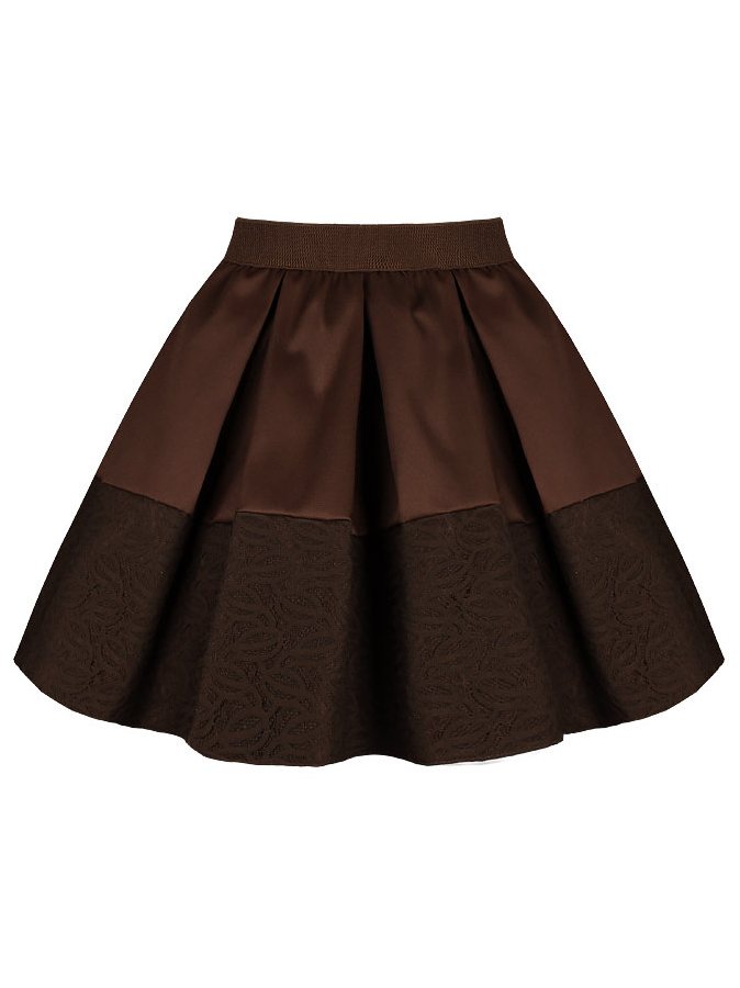 Школьная коричневая юбка для девочки