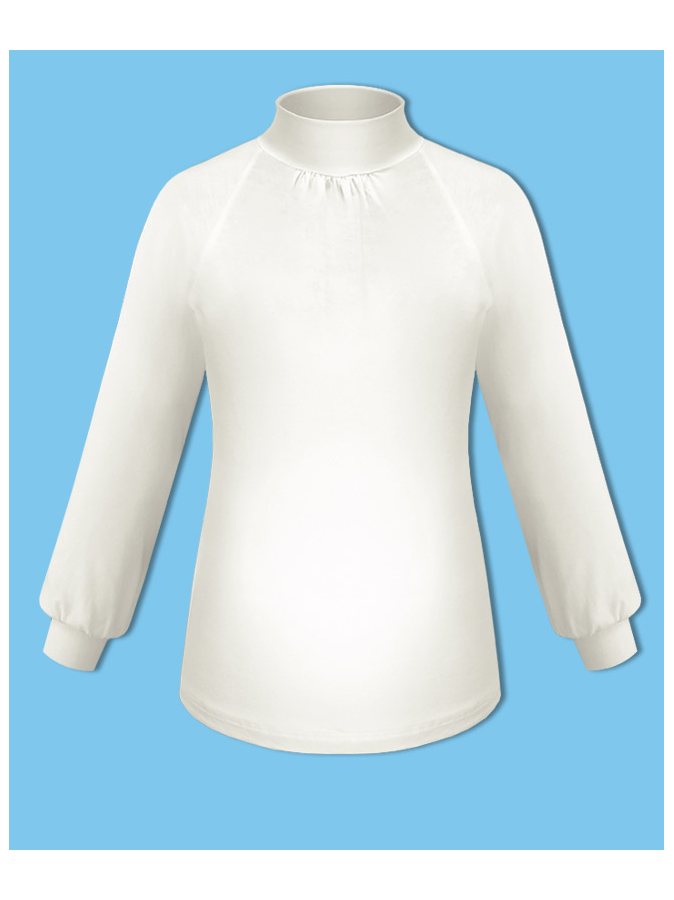 Молочная школьная  водолазка(блузка) для девочки