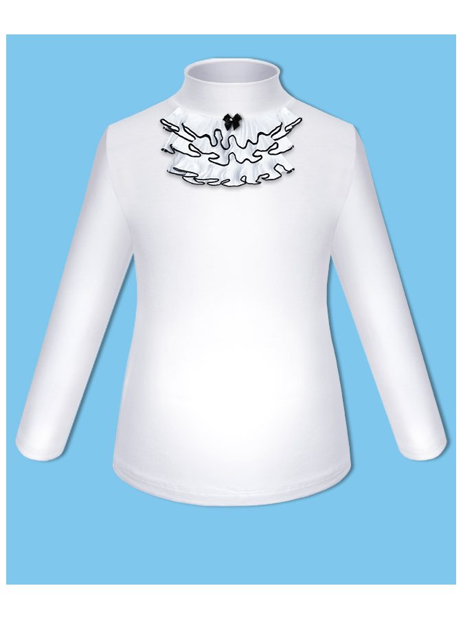 Белая школьная водолазка (блузка)  для девочки