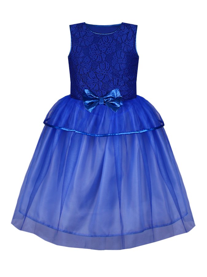 Нарядное синее платье для девочки