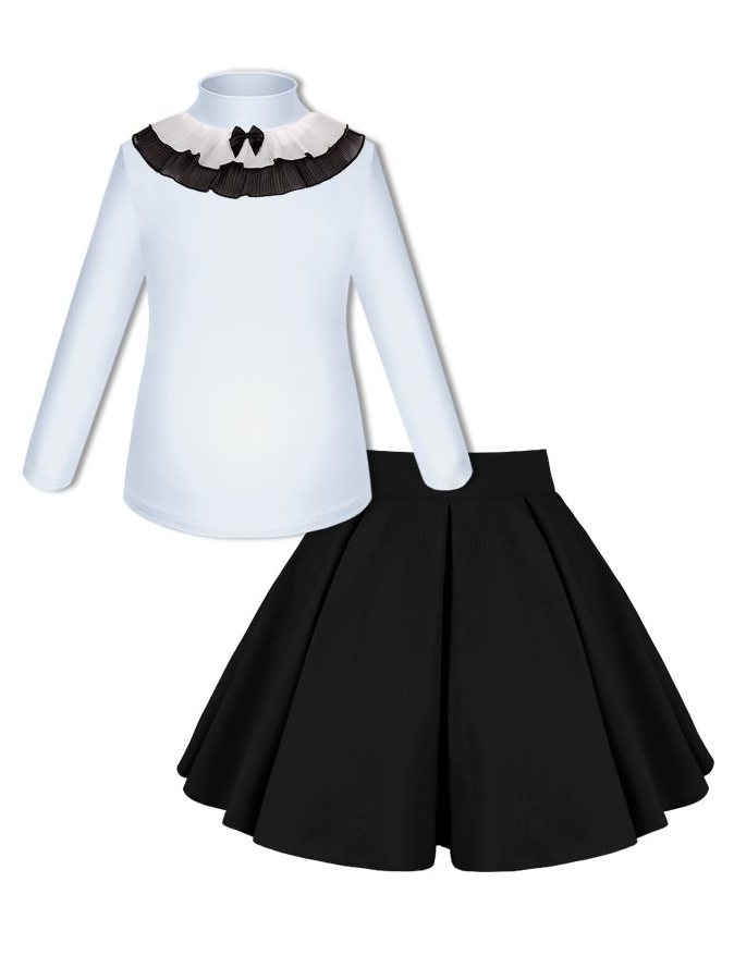 школьный комплект для девочки ( блузка и юбка)