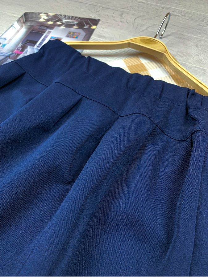 Юбка для девочки из костюмной ткани, синий