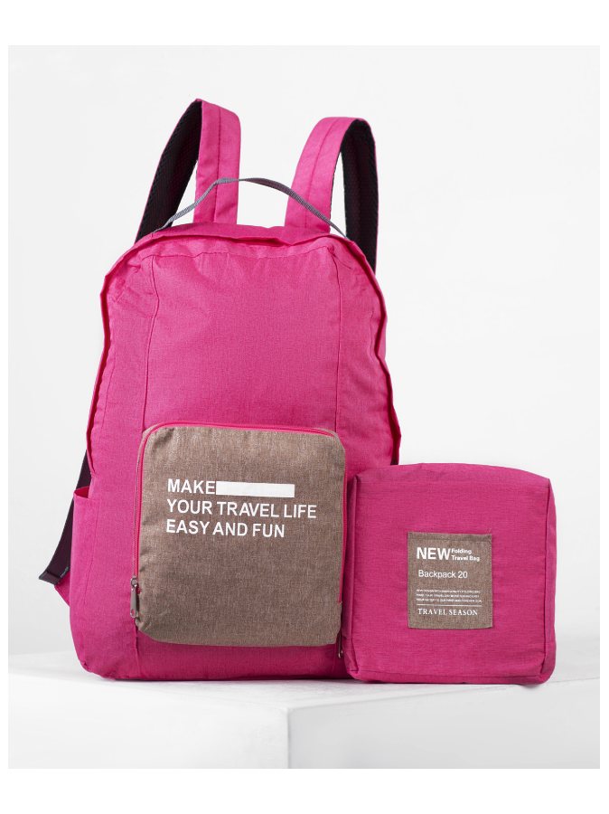 Рюкзак складной "Риана" розовый