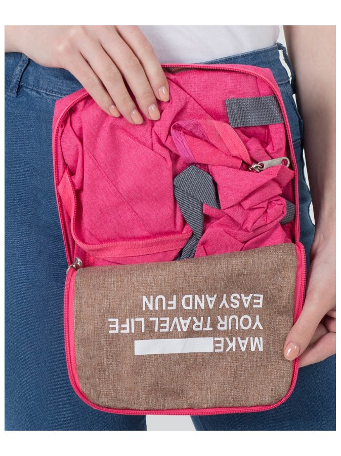 Рюкзак складной "Риана" розовый