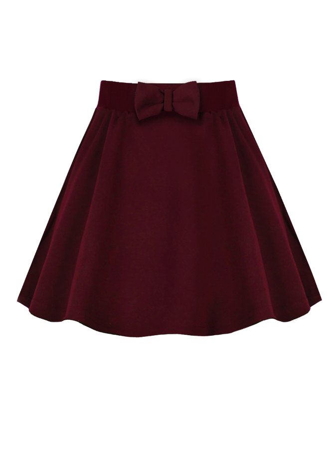 Бордовая школьная юбка для девочки