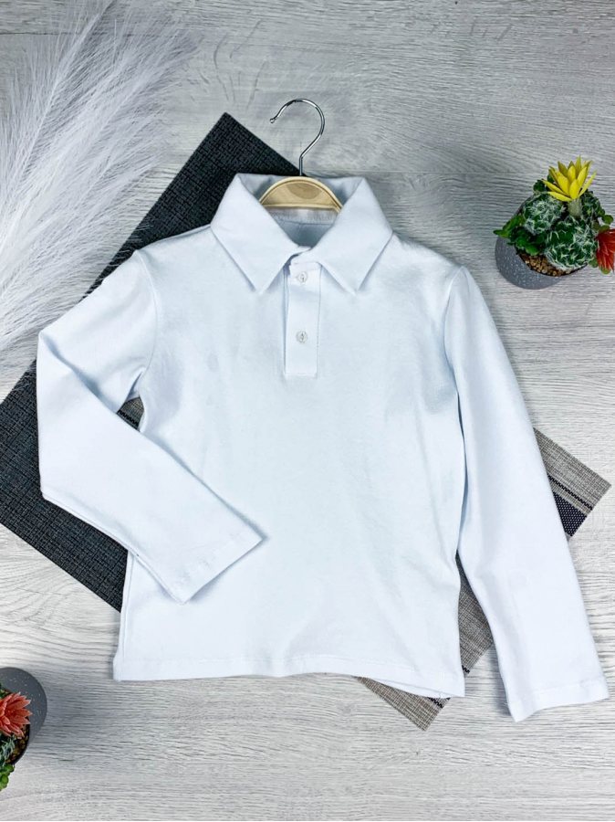 Белая рубашка-поло для мальчика