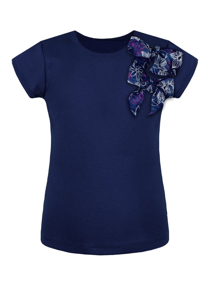 Синяя футболка (блузка) для девочки