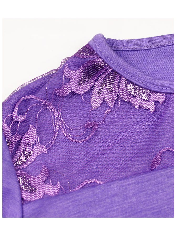 Фиолетовая школьная блузка для девочки