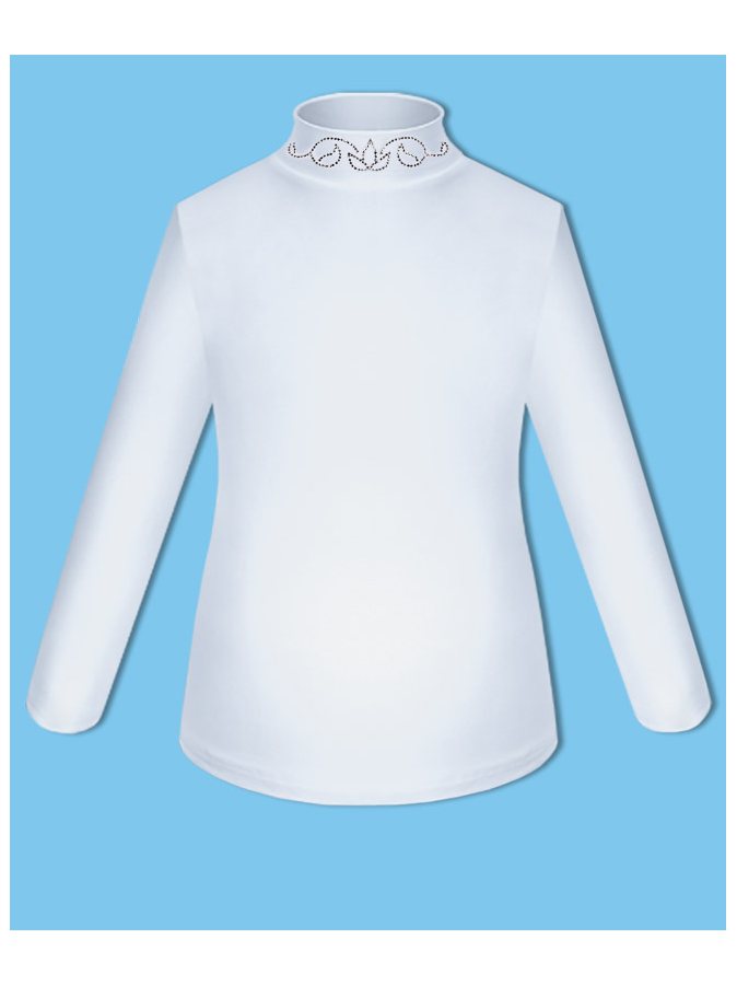 Белая школьная водолазка(блузка) для девочки
