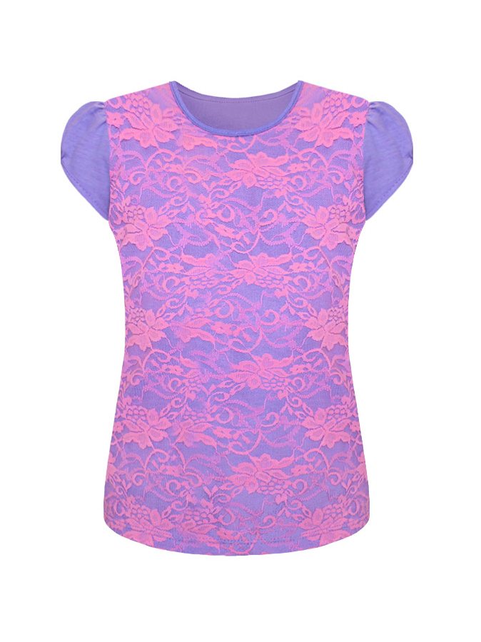 Розовая футболка (блузка) для девочки