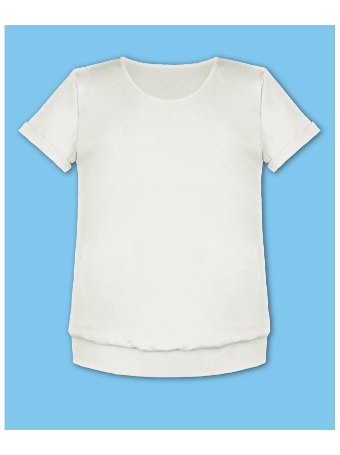 Белая футболка для девочки с поясом
