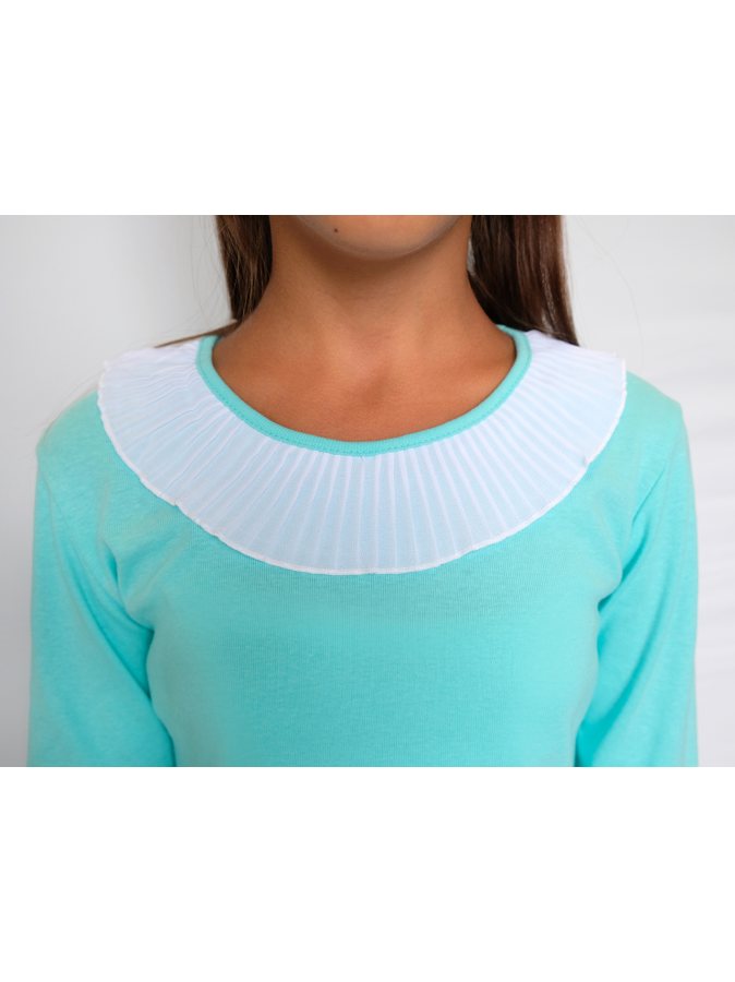 Джемпер(блузка) для девочки ментолового цвета