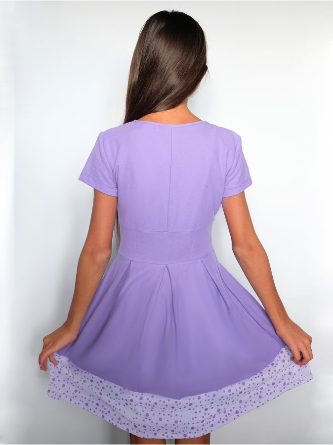 Фиолетовое платье для девочки с шифоном