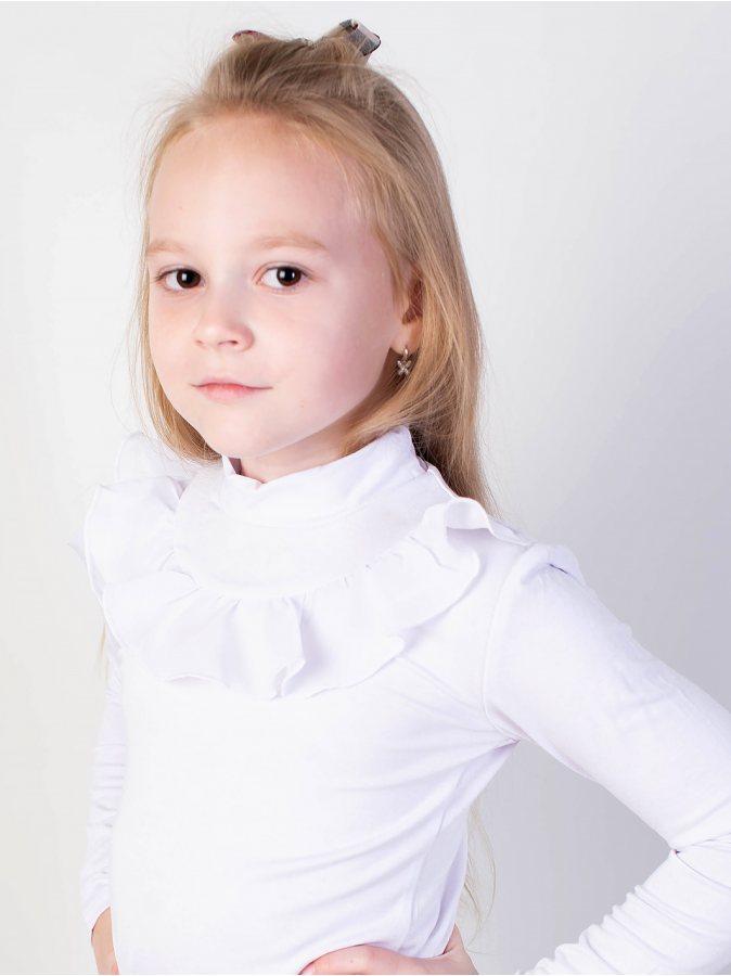 Школьная белая водолазка (блузка)  для девочки
