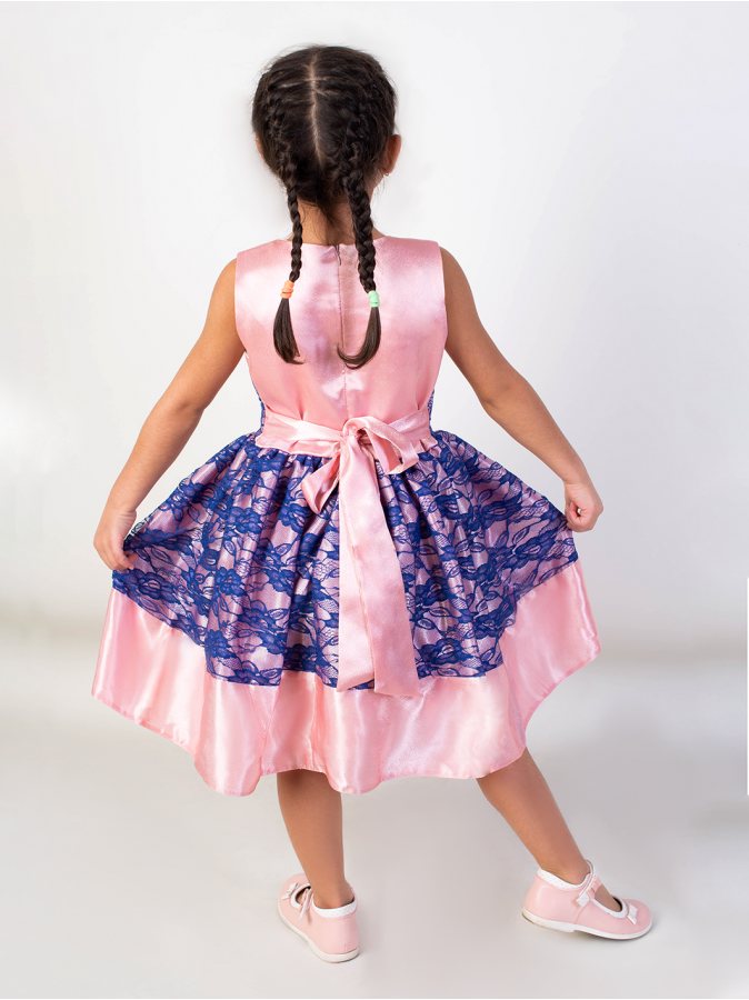 Нарядное платье для девочки с гипюром