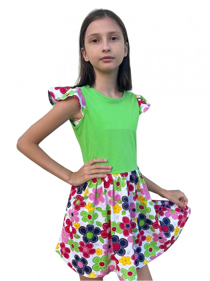 Платье с цветочным принтом для девочки
