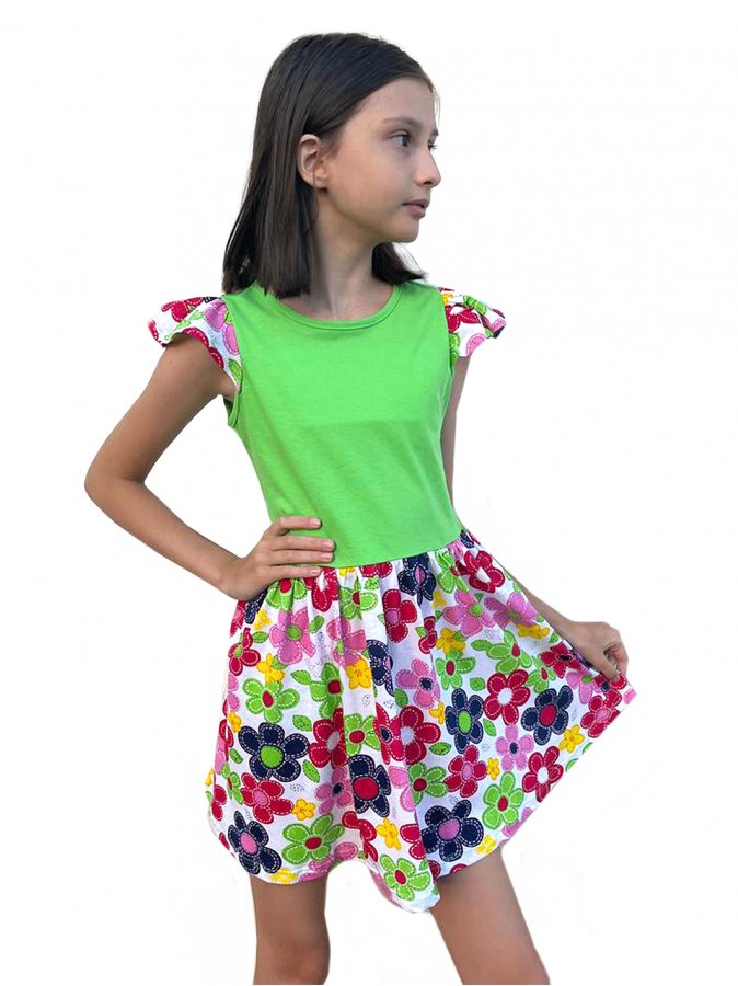 Платье с цветочным принтом для девочки