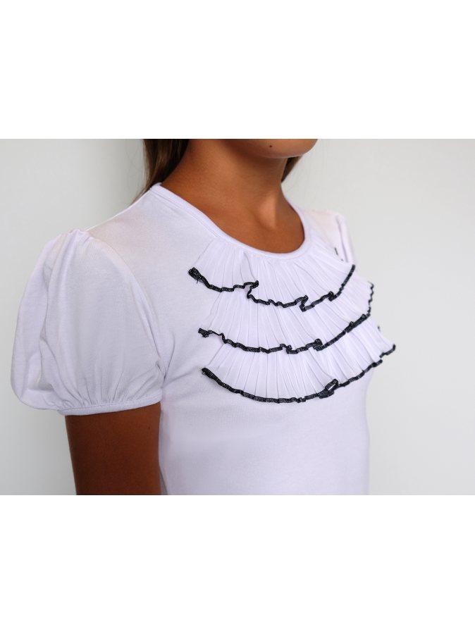 Белая футболка(блузка) для девочки