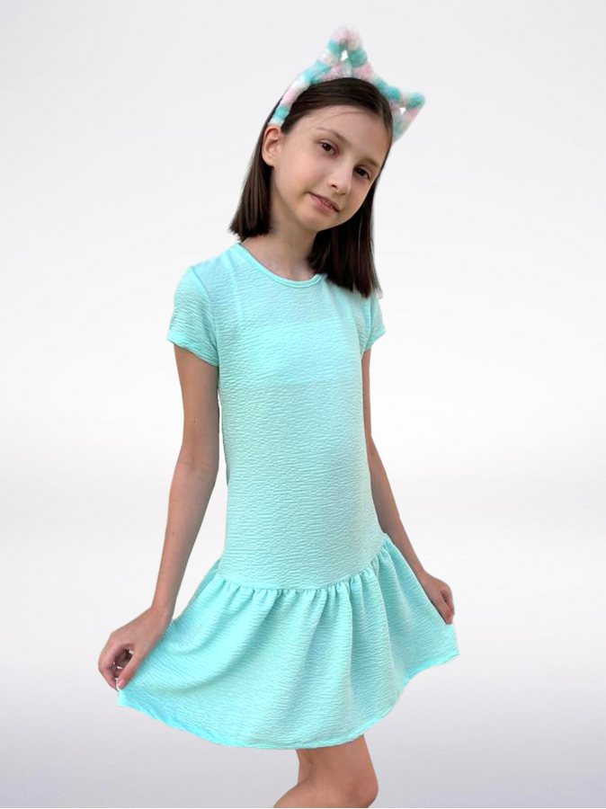 Платье для девочки ментолового цвета