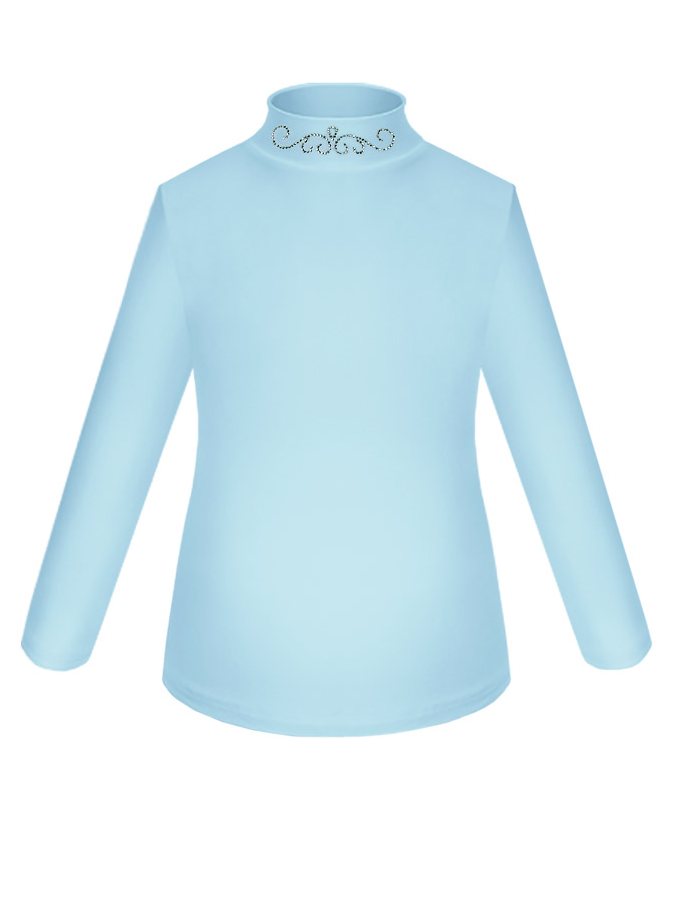 Школьная голубая блузка для девочки