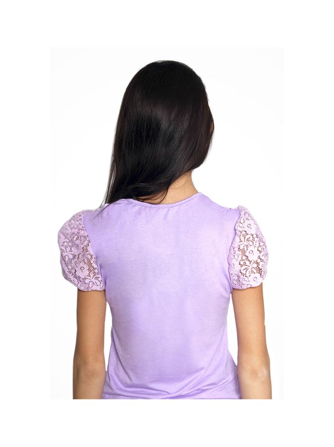 Сиреневая футболка (блузка) для девочки